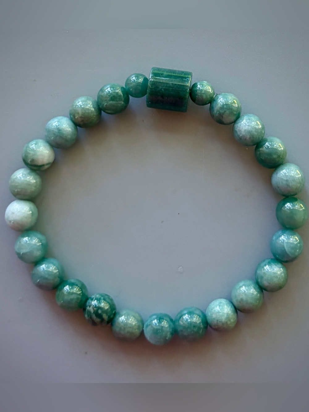 Green Guatemalan Jade Handcrafted Beaded Bracelet